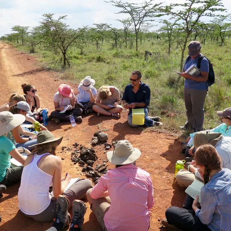 People in Kenya doing field work