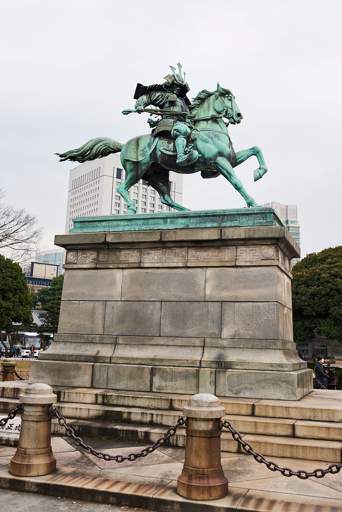 Statue of the great samurai Kusunoki Masahige at the East Garden outside Tokyo Imperial Palace.