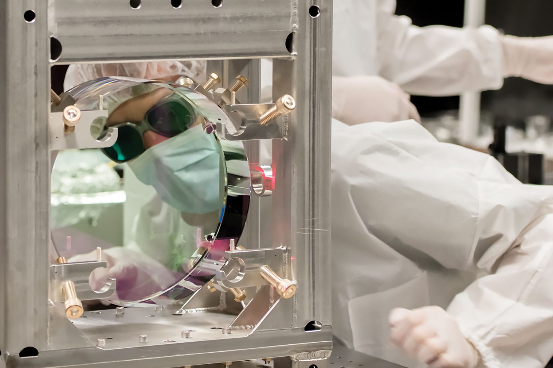 UF physics researchers continue to improve optics for future detectors in the department's clean room.