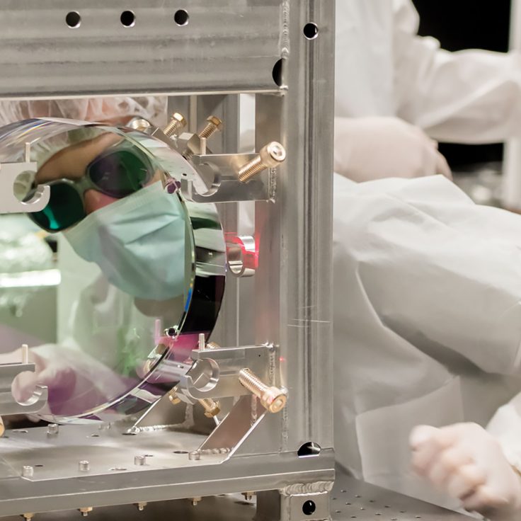 UF physics researchers continue to improve optics for future detectors in the department's clean room.