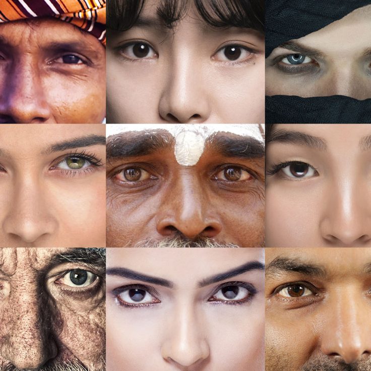 collage of faces of different ethnicities