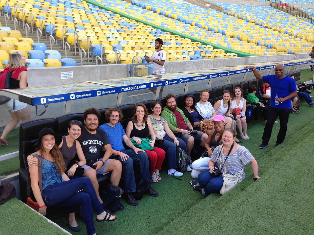 Students visiting Maracanã Stadium