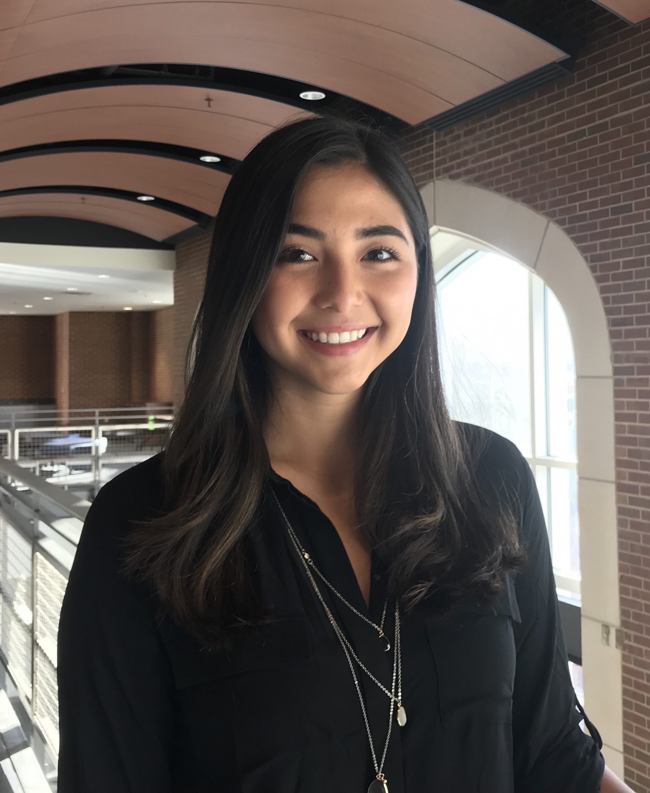 portrait of friendly young woman
