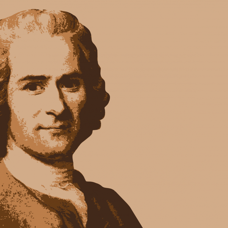 stylized painting of Jacques Rousseau