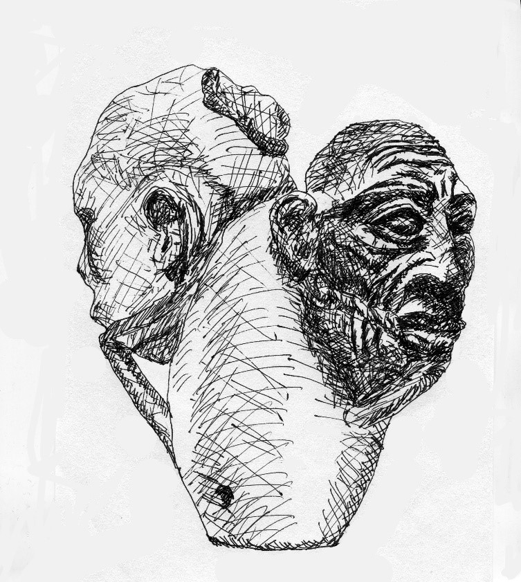  Fig. 1. This bronze mace head exemplifies an èpè-graphic àṣà, and shows two gagged, unidealized sacrificial victims. Drawing of an 11th-15th century Ifẹ work in the collection of the National Commission for Museums and Monuments, Nigeria. 