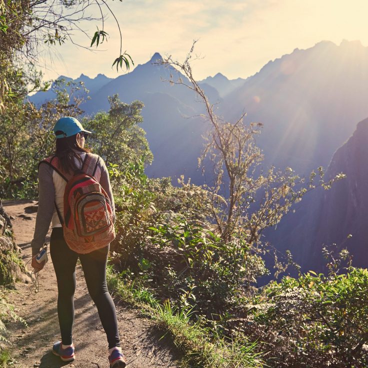 Hiker in mountains