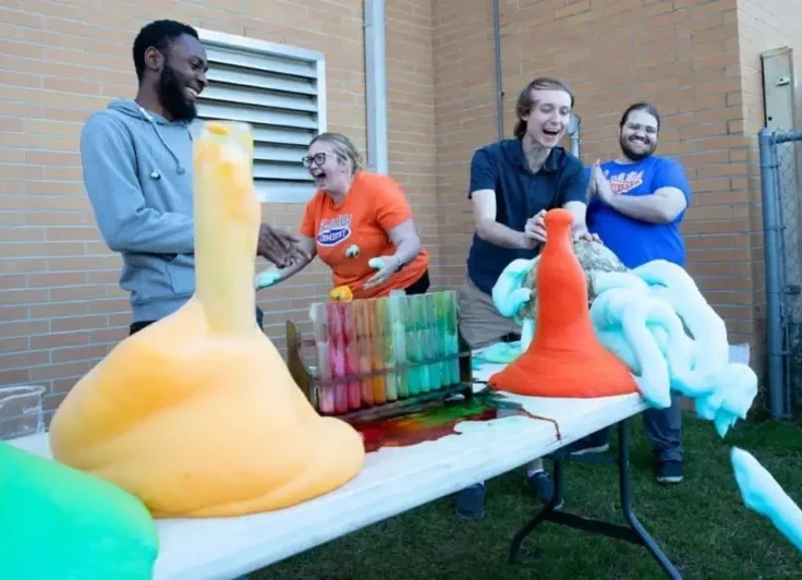 UF Chemistry team laughing at event