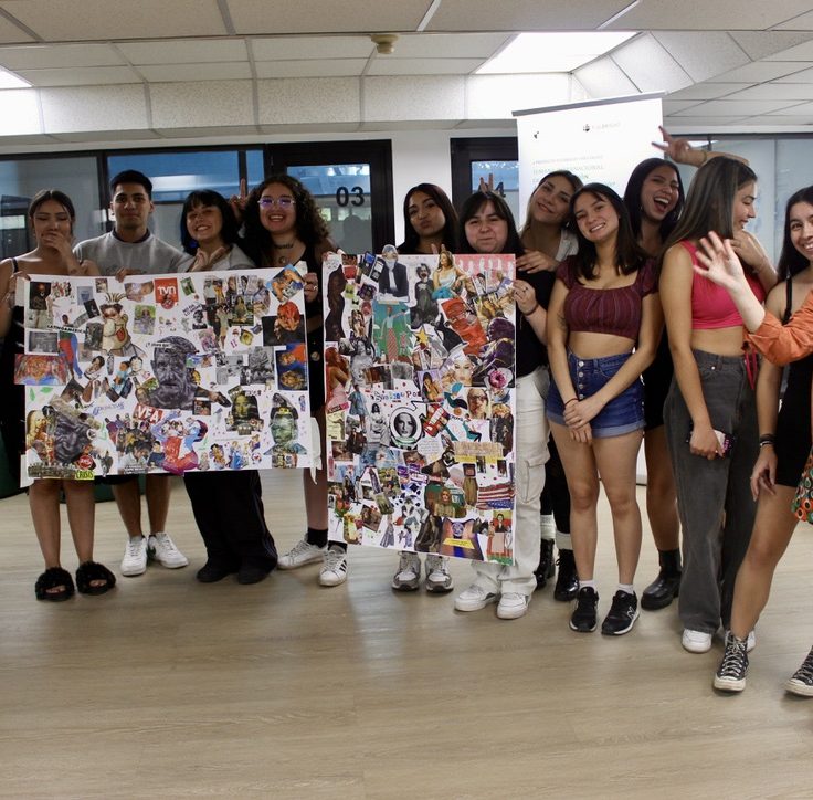 Students with posters