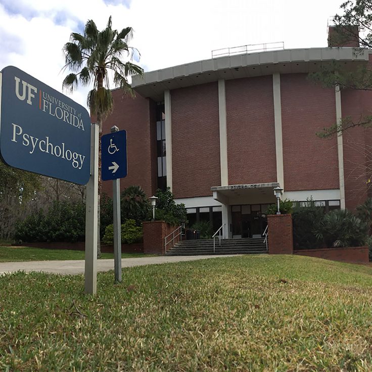 Exterior of the psychology building.