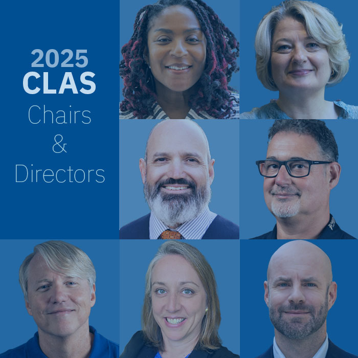 Collage of the college's new chairs and directors.